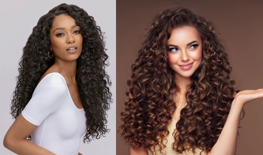 Deep wave hair and curly hair weave 1