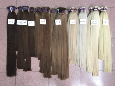 Double drawn natural color hair 
