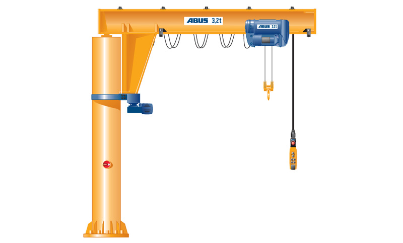 Pillar jib cranes
