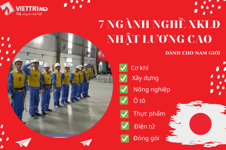 Các ngành nghề đi Nhật lương cao dành cho Nam 2022