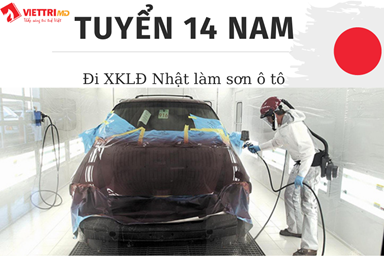 Tuyển 14 Nam đi Nhật làm đơn hàng sơn ô tô 2022